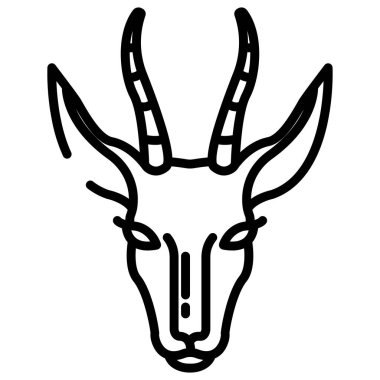 Basit vektör simgesi, Springbok illüstrasyonu