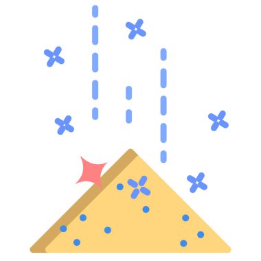 Sihirli toz ikonu vektör illüstrasyonu  