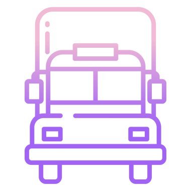 kamyon web simgesi basit illüstrasyon