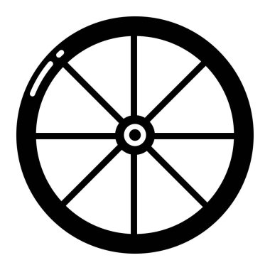 Tekerlek. Web simgesi basit illüstrasyon