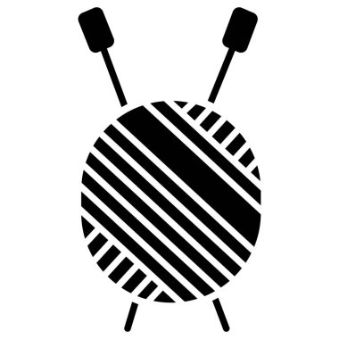 Çizgi film ipliği simgesinin vektör illüstrasyonu