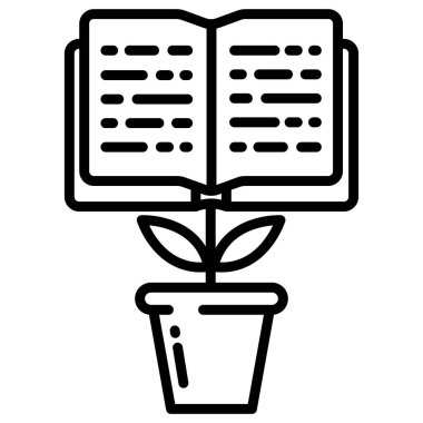 Kitap. Web simgesi basit illüstrasyon