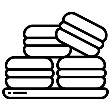 Maccronlar. Web simgesi basit tasarım