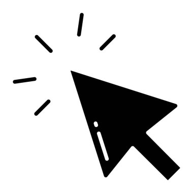 Basit vektör simgesi, okun illüstrasyonu 