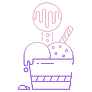 Scoop dondurmasının vektör simgesi