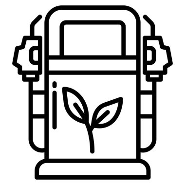 Yakıt Simgesi Vektörü. Basit düz sembol