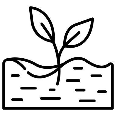 Bitki. Web simgesi basit illüstrasyon