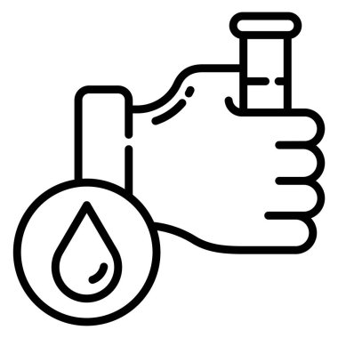 Beyaz arkaplanda Kimyasal Deney simgesi