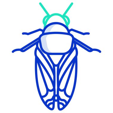 Böcek simgesi. Web için basit bir hata vektör sembolü çizimi