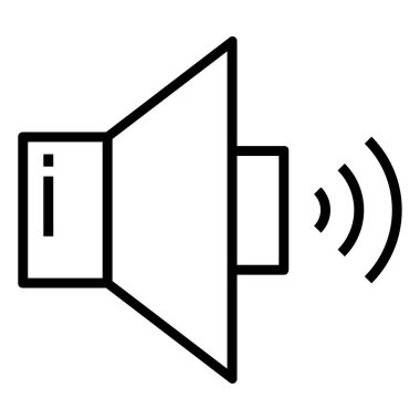 Beyaz arkaplanda ses düzeyi simgesi