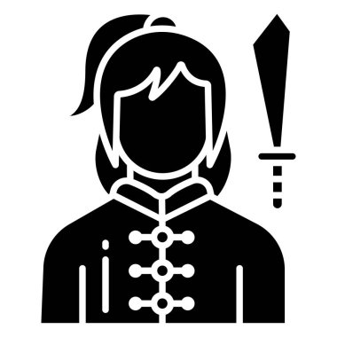 Kadın. Web simgesi basit illüstrasyon