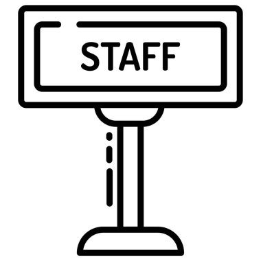 Ziyaretçi güvenlik denetimi Web simgesi basit vektör illüstrasyonu