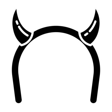 Boynuzlar. Web simgesi basit illüstrasyon