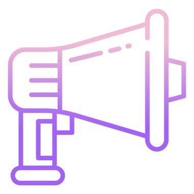 megafon web simgesi, vektör çizim 