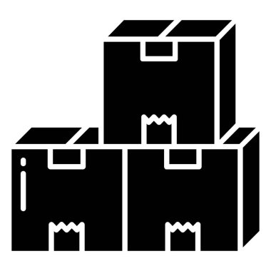 Kutu. Web simgesi basit illüstrasyon