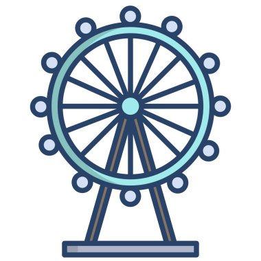 Dönme dolap. Basit resimleme