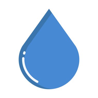 Beyaz arkaplanda su basit vektör simgesi