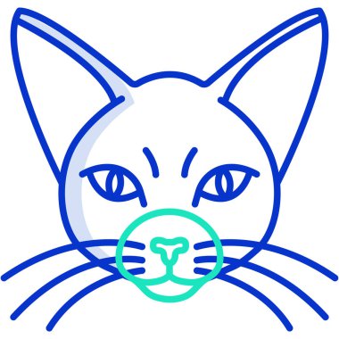 Kedi. Web simgesi basit illüstrasyon