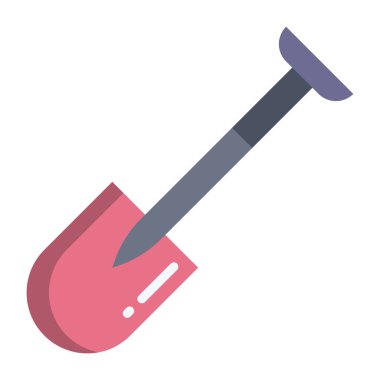 Beyaz arkaplanda basit bir kürek simgesi