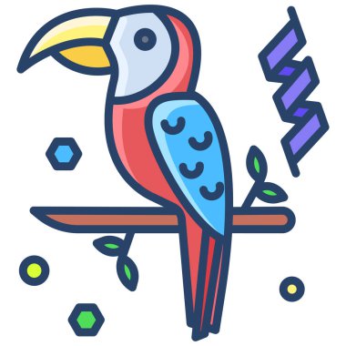 papağan web simge vektör çizim