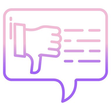 el ve sohbet balonu simgesi, vektör illüstrasyonu