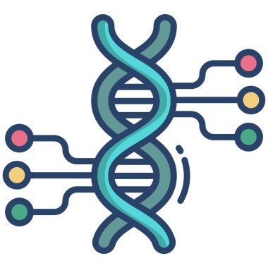 dna. Web simgesi basit illüstrasyon 