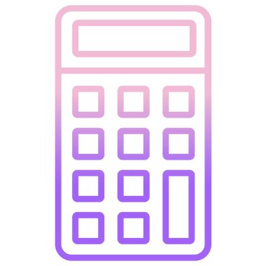 Basit vektör simgesi, hesap makinesinin çizimi 