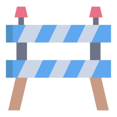 Bariyer. Web simgesi basit illüstrasyon