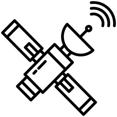 Uydu. Web simgesi basit illüstrasyon