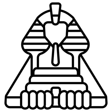 Sfenks. Web simgesi basit illüstrasyon