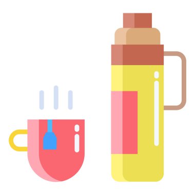 Web için basit bir içecek vektör simgesi çizimi