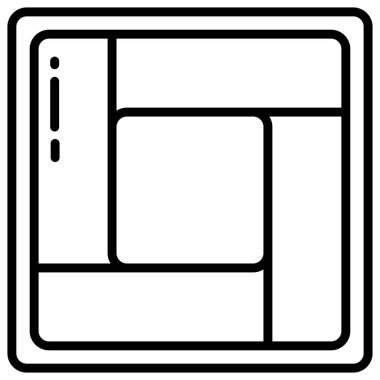 Beyaz arkaplanda Tatami basit vektör simgesi