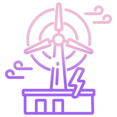 Bir nükleer güç simgesinin resimleme vektörü grafiği