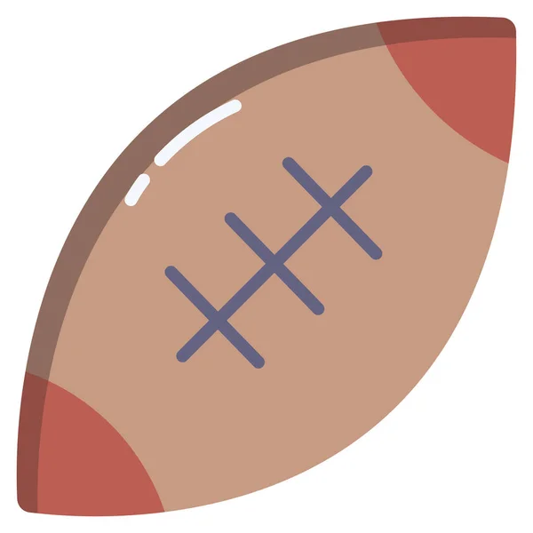 Icona Vettore Palla Rugby — Vettoriale Stock