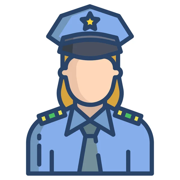 Police Officer Icon Vector Illustration — Stock Vector