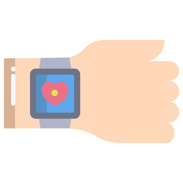 Мобільний Телефон Серцевим Ритмом Векторний Дизайн Ілюстрації — стоковий вектор