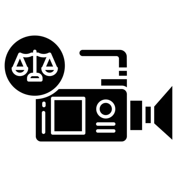 Video Camera Pictogram Vector Illustratie — Stockvector
