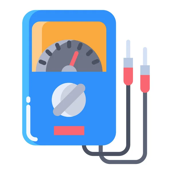 Enkel Vektor Ikon Illustration Ammeter — Stock vektor