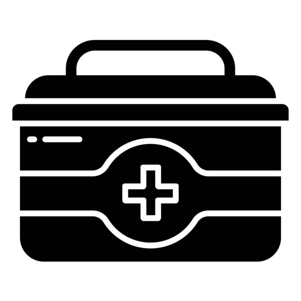 Ikona Lékárničky Jednoduchá Ilustrace Ikon Přenašečů Lékařských Pohotovostních Vaků Pro — Stockový vektor