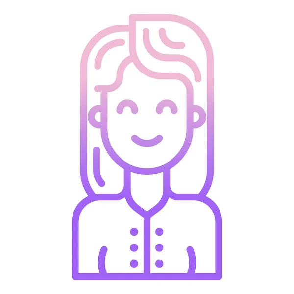 Икона Женского Лица Набросок Женской Векторной Иллюстрации Аватара Изолированный Дизайн — стоковый вектор