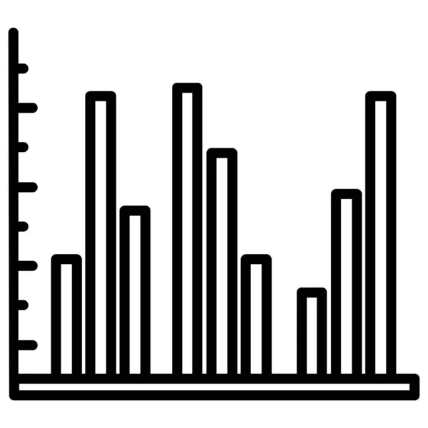 Chart Ikon Vektor Illusztráció — Stock Vector