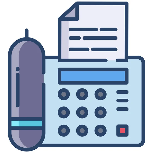 Fax Webová Ikona Jednoduchá Ilustrace — Stockový vektor