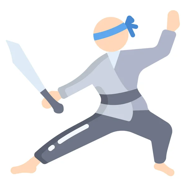Simple Vector Icon Illustration Sparring — Stock Vector