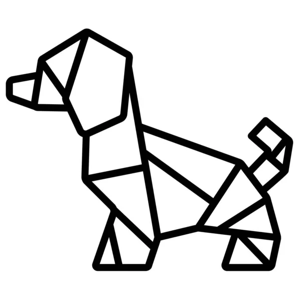 Perro Icono Web Vector Ilustración — Vector de stock