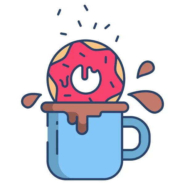 Donut Icono Web Vector Ilustración — Vector de stock