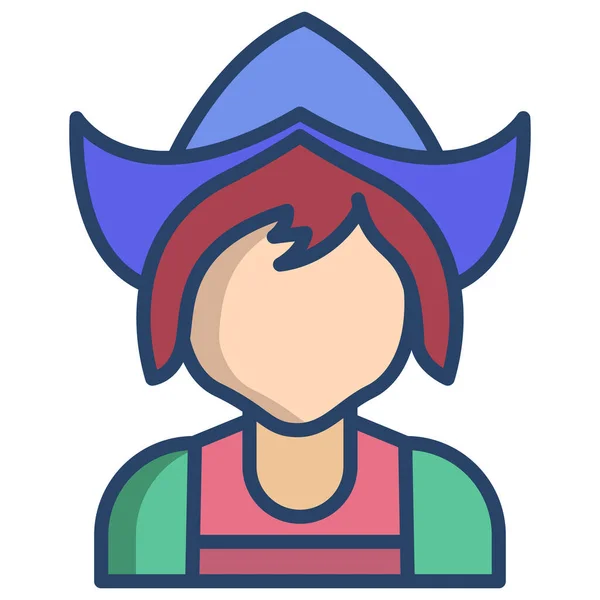 Hombre Con Sombrero Ilustración Vectorial — Archivo Imágenes Vectoriales