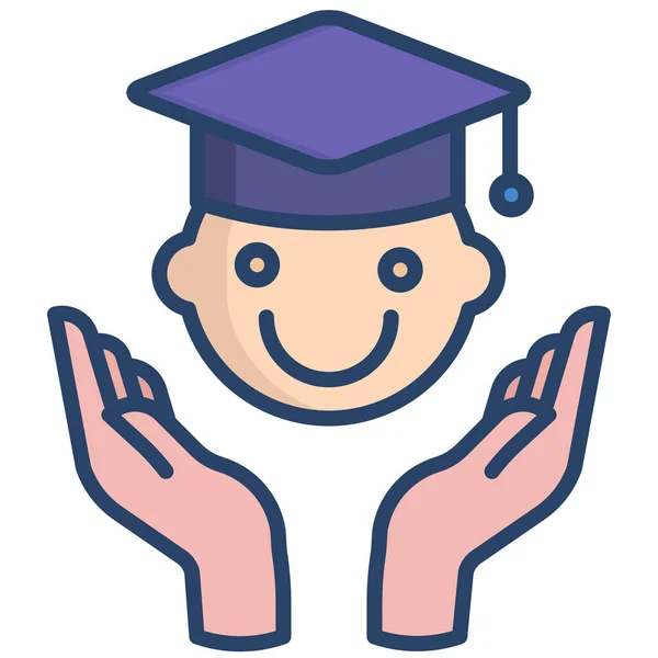 Graduierung Web Symbol Einfache Illustration — Stockvektor