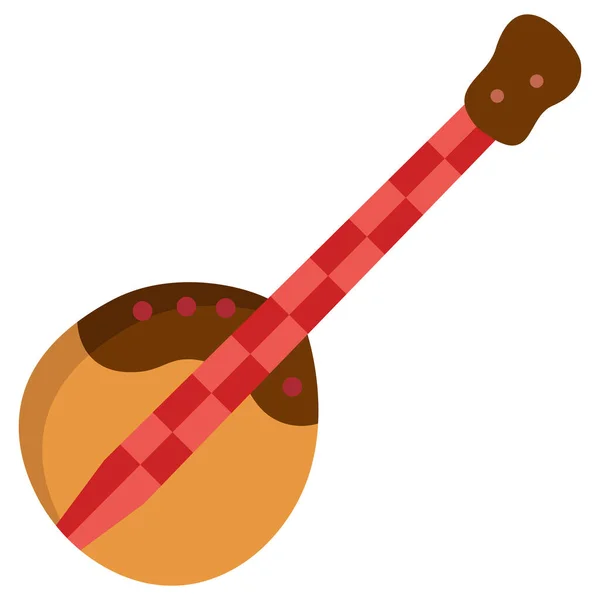 Guitarra Icono Web Ilustración Simple — Vector de stock