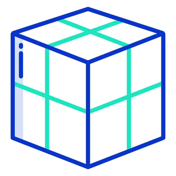 Куб Иконка Сайта — стоковый вектор