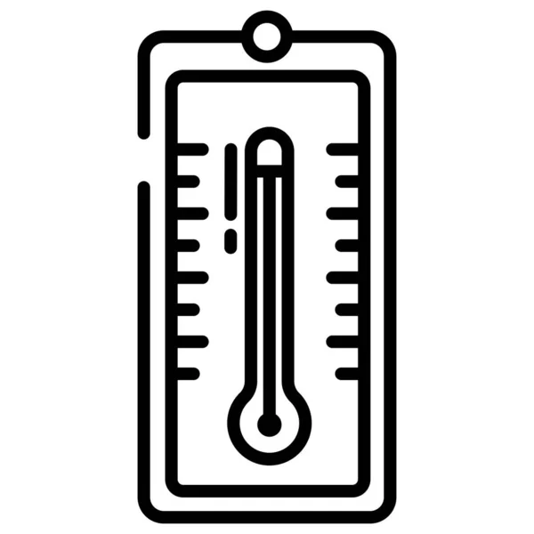 Thermometer Eenvoudige Pictogram Vectorillustratie — Stockvector